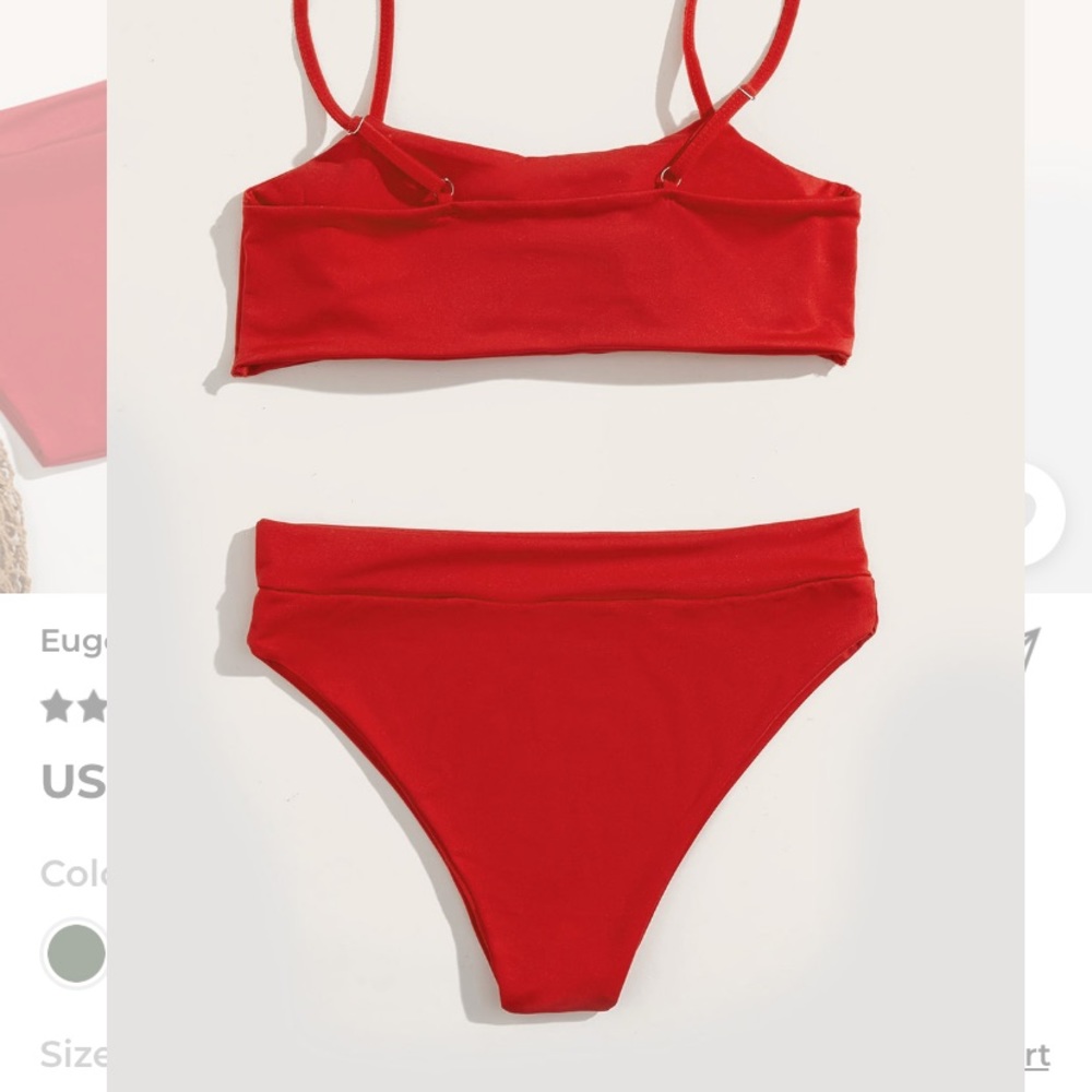 red bathing suit